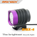 Maximoch BI6X-4 2800 lúmenes 3 * CREE XML T6 luz brillante bicicleta púrpura batería